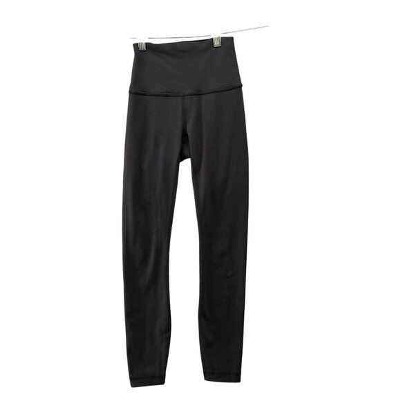 Lululemon Wunder Under Hi-Rise 7/8 Tight Legging Womens 0 Black Full On Luon - Picture 1 of 9